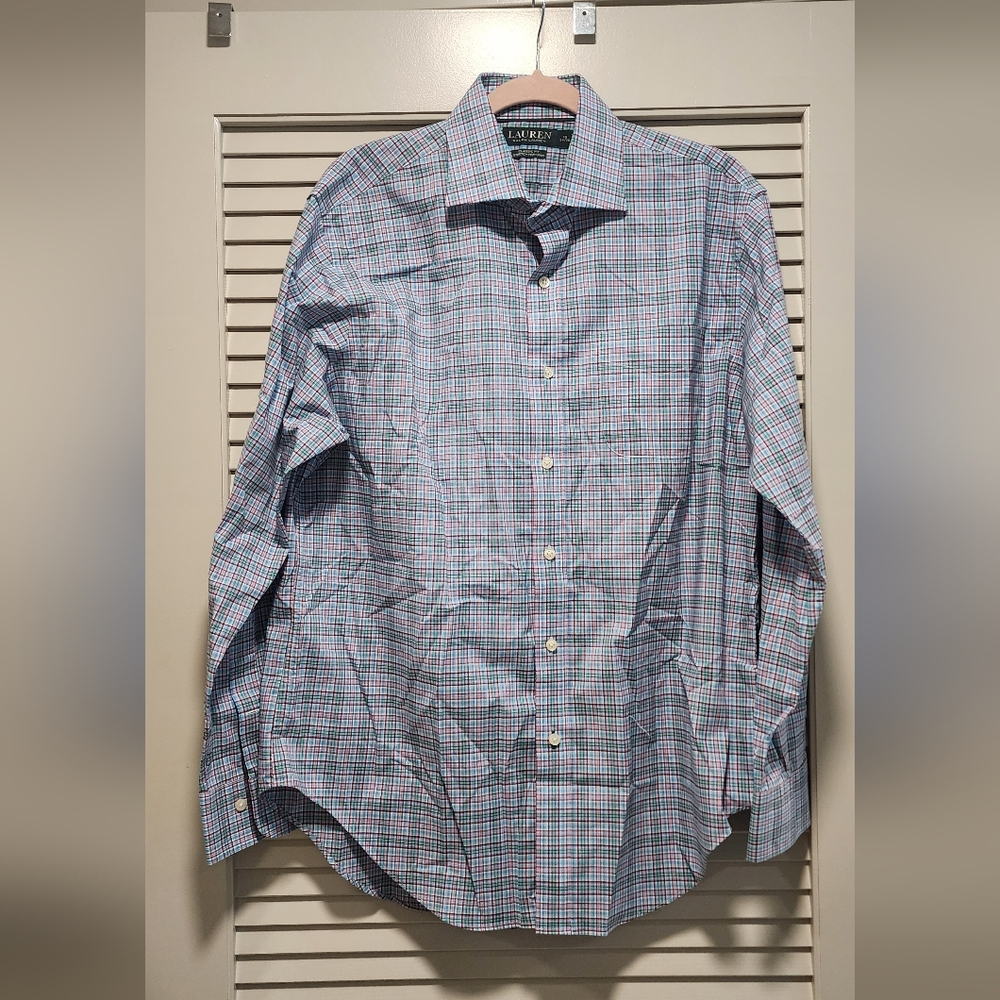Ralph Lauren Men's Checkered Shirt - Blue, White, Red